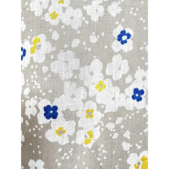 LL BEAN Women's Sleeveless V Neck Dress Linen Beige Floral Sz 6 Casual Beach - Picture 13 of 15